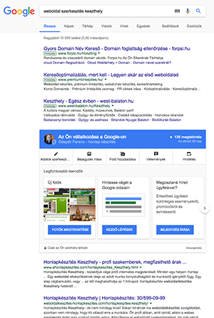 Google keresőoptimalizálás, helyezésjavítás